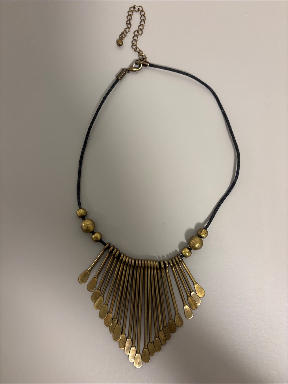 Gold Fringe Statement Necklace - Women Jewelry